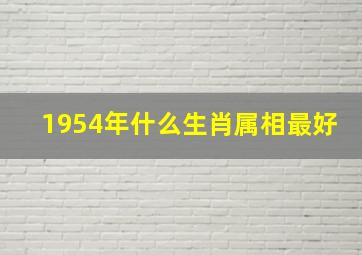 1954年什么生肖属相最好