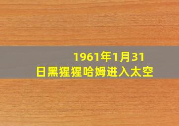 1961年1月31日黑猩猩哈姆进入太空