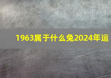 1963属于什么兔2024年运