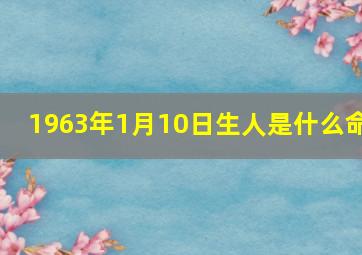 1963年1月10日生人是什么命