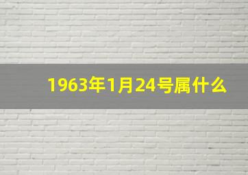 1963年1月24号属什么