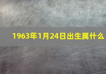 1963年1月24日出生属什么