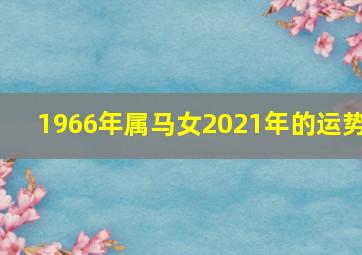 1966年属马女2021年的运势