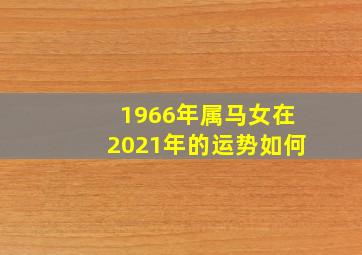 1966年属马女在2021年的运势如何