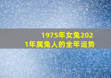 1975年女兔2021年属兔人的全年运势