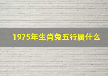 1975年生肖兔五行属什么