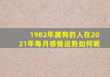 1982年属狗的人在2021年每月感情运势如何呢