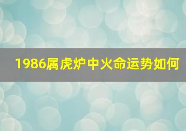 1986属虎炉中火命运势如何