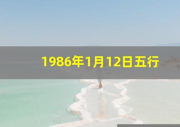 1986年1月12日五行