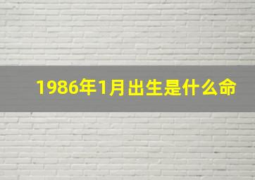 1986年1月出生是什么命