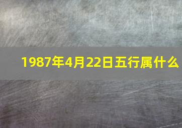 1987年4月22日五行属什么