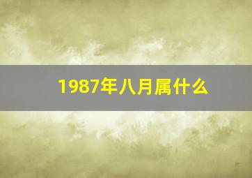 1987年八月属什么