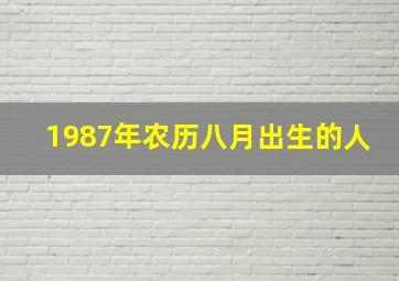 1987年农历八月出生的人