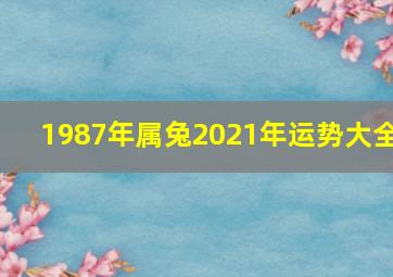 1987年属兔2021年运势大全