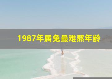 1987年属兔最难熬年龄