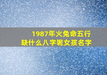 1987年火兔命五行缺什么八字呢女孩名字