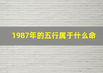 1987年的五行属于什么命