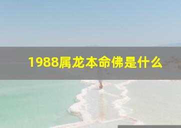 1988属龙本命佛是什么