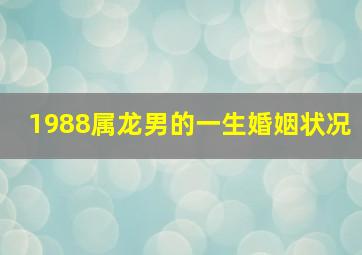 1988属龙男的一生婚姻状况