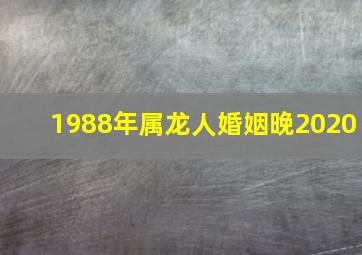 1988年属龙人婚姻晚2020