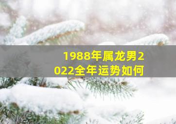 1988年属龙男2022全年运势如何