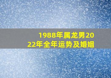 1988年属龙男2022年全年运势及婚姻