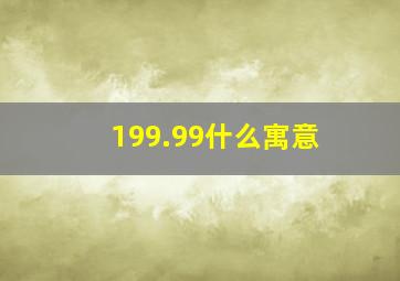 199.99什么寓意