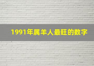 1991年属羊人最旺的数字