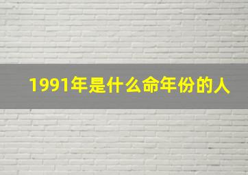 1991年是什么命年份的人