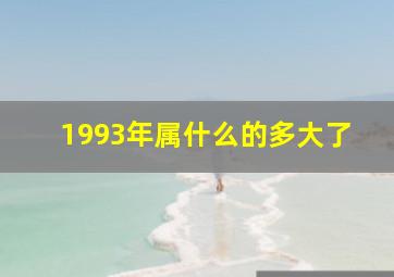 1993年属什么的多大了