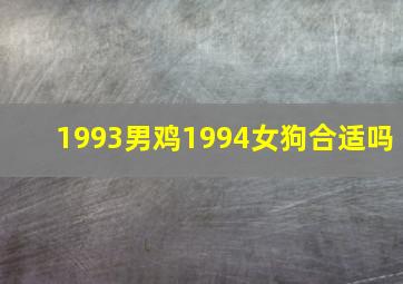 1993男鸡1994女狗合适吗