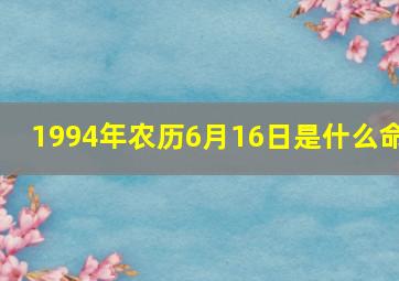 1994年农历6月16日是什么命