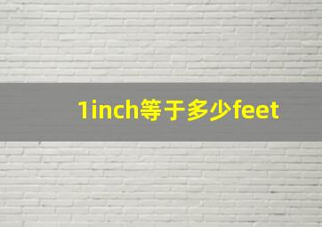 1inch等于多少feet