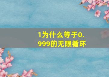 1为什么等于0.999的无限循环