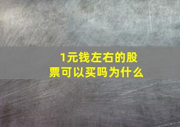 1元钱左右的股票可以买吗为什么