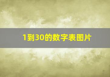 1到30的数字表图片