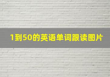 1到50的英语单词跟读图片