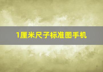 1厘米尺子标准图手机