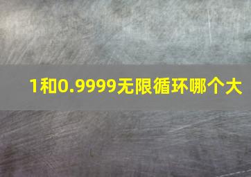 1和0.9999无限循环哪个大