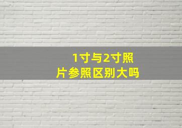 1寸与2寸照片参照区别大吗