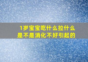 1岁宝宝吃什么拉什么是不是消化不好引起的