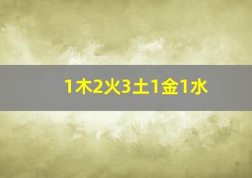 1木2火3土1金1水