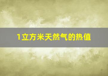 1立方米天然气的热值