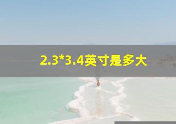 2.3*3.4英寸是多大