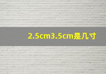 2.5cm3.5cm是几寸