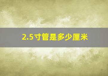 2.5寸管是多少厘米