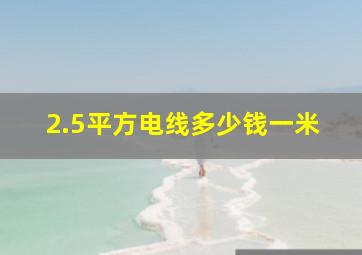 2.5平方电线多少钱一米