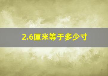 2.6厘米等于多少寸