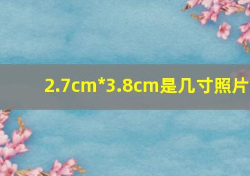 2.7cm*3.8cm是几寸照片