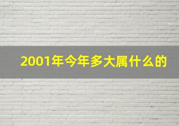 2001年今年多大属什么的